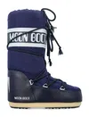 Moon Boot Navy Blue Nylon And Synthetic Leather Icon Boots In Blue