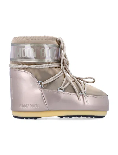 Moon Boot Flat Shoes In Platinum