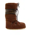 Moon Boot Faux Fur Flat Sole High Ankle Boots In Brown