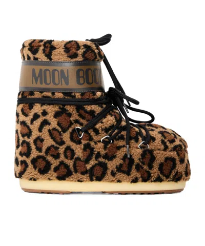 Moon Boot Fleece Mini  In Brown