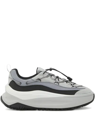 Moon Boot Gender-neutral Suede Sneaker With Tubular Criss-cross Laces And Rubber Tread In Black