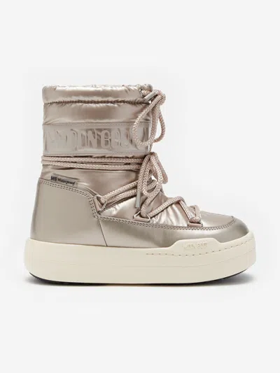 Moon Boot Girls Jr Park Boots In Gold