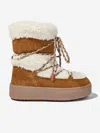 MOON BOOT GIRLS JTRACK SHEARLING SNOW BOOTS