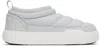Moon Boot Gray & White Park Soft Nylon Loafers In H003 - Glacier Grey