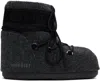 Moon Boot Gray Icon Low Felt Boots In N003 Black Melange