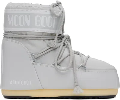 Moon Boot Grey Icon Low Boots In H003 - Glacier Grey