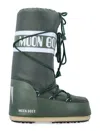Moon Boot Ambidextrous Round Toe High Shaft Boots In Green