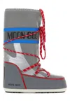 Moon Boot Grey Fabric Icon Space Racing Boots In Gray