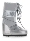 Moon Boot Icon Glance Metallic Shell And Pvc Snow Boots In Silver