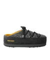 Moon Boot Grey Versatile Fashion Mule Shoes In Black