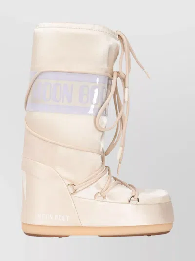 Moon Boot High-top Nylon Boot Rubber Sole In Yellow