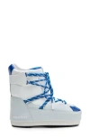 Moon Boot ® High Top Sneaker Bootie In White/light Grey/blue