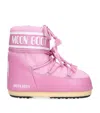 Moon Boot Round Toe Short Boots In Pink
