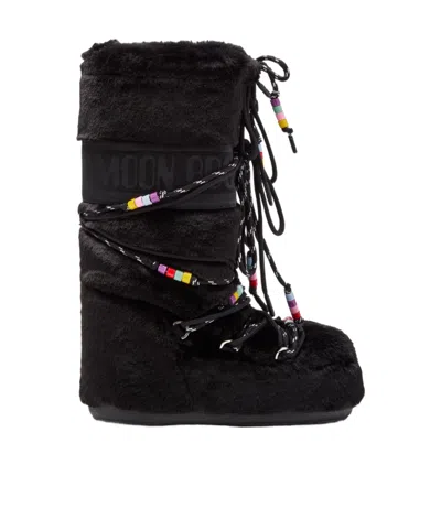 Moon Boot Icon Bead-detailing Boots In Black