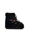 Moon Boot Icon Low Faux Fur Beads Lab69 In Black