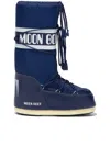 Moon Boot Navy Blue Nylon And Synthetic Leather Icon Boots In Blue