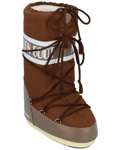 Moon Boot Brown Nylon And Synthetic Leather Icon Boots