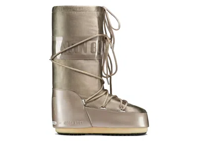 Pre-owned Moon Boot Icon Boot Glance Sneakers In Gold