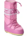 Moon Boot Pink Nylon And Synthetic Leather Icon Boots In Pink