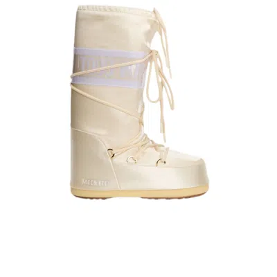 Pre-owned Moon Boot Icon Boot 'shine Cream' | Men's Size 35