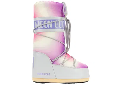 Pre-owned Moon Boot Icon Boot Tie Dye (women's) Sneakers In Glacier Grey