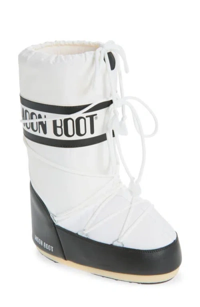 Moon Boot Two-tone Nylon And Synthetic Leather Icon Boots In Multi