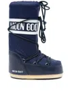 Moon Boot Logo-print Drawstring Boots In Blue