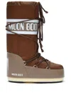 Moon Boot Icon Nylon Boots In Brown