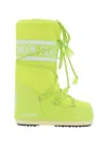 Moon Boot Woman Boot Lime Green Size 8-9.5 Textile Fibers In Ciber Lime
