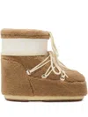 Moon Boot Camel Eco Fur Icon Low Ankle Boots In Gold