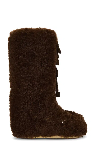 Moon Boot Icon Curly Extra Boot In Brown