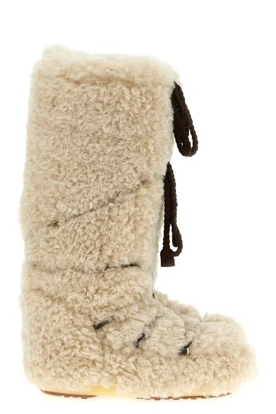 Moon Boot 'icon Curly Extra' Boots In Neutral