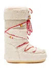 Moon Boot Icon Faux-fur Beads Boots And Ankle Boots In White