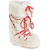 Moon Boot Icon Faux-fur Beads Boots And Ankle Boots In Beige