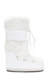 Moon Boot Icon Faux Fur Boot In Optical White
