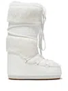 Moon Boot Icon Faux Fur Boots In White