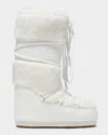 Moon Boot Icon Faux Fur Knee-high Snow Boots In White