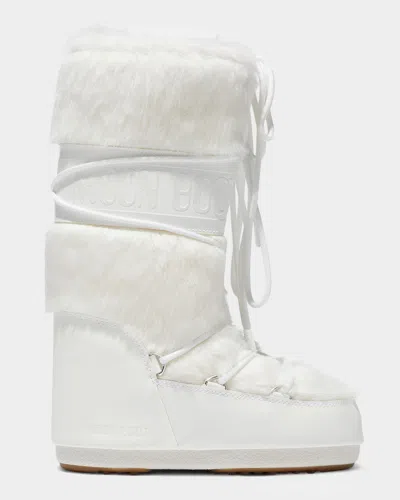 MOON BOOT ICON FAUX FUR KNEE-HIGH SNOW BOOTS