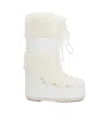 Moon Boot Icon Faux Fur And Faux Leather Snow Boots In White
