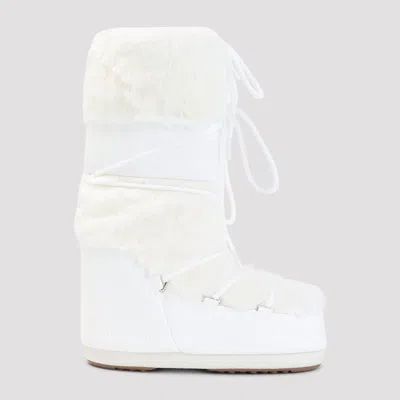 Moon Boot Icon Faux Fur Mini Boot In White