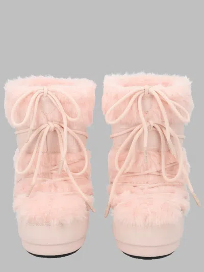 Moon Boot Icon Faux Fur Mini Boots For Girls In Multi