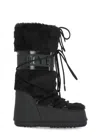 Moon Boot Icon Faux Fur And Faux Leather Snow Boots In Black