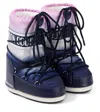 Moon Boot Icon Faux Leather-trimmed Snow Boots In Blue
