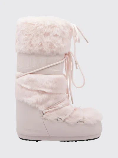 Moon Boot Icon Faux-fur Padded Snow Boots With Criss-cross Tubular Laces In Multi