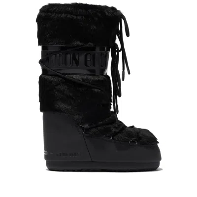 Moon Boot Icon Faux-fur Snow Boots In Black