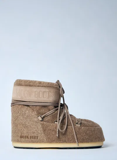 Moon Boot Icon Felt Low Boots In Black