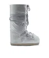 Moon Boot Woman Boot Grey Size 8-9.5 Textile Fibers In Gray