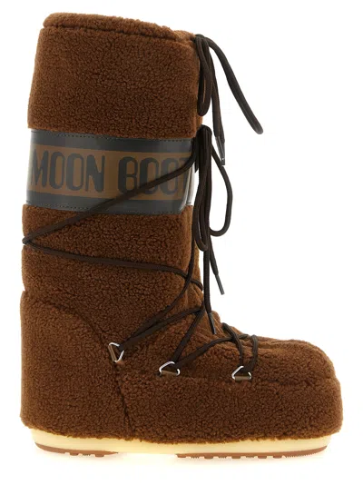 Moon Boot 'icon Fleece' Boots In Brown