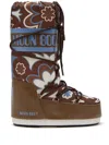 Moon Boot Icon Floral-print Boots In Brown