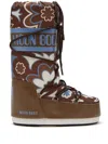 Moon Boot Icon Floral-print Boots In Brown